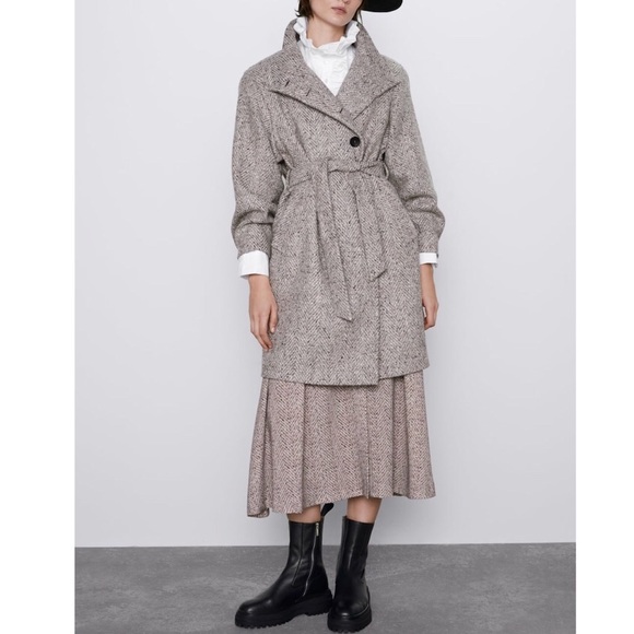 ZARA High Collar Coat S - Picture 2 of 3